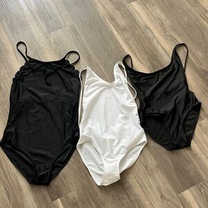 Black and White One-Piece Swimsuits